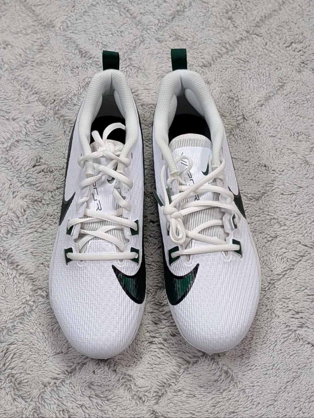 Nike Vapor Edge Speed 360 2 White Green Fir Football Cleats Mens 9 FQ4045-101 - Picture 2 of 7